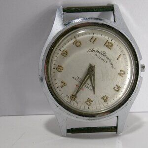 Vintage Andre Bouchard 17 Jewel Men's Incabloc Manual Wind Watch - PARTS